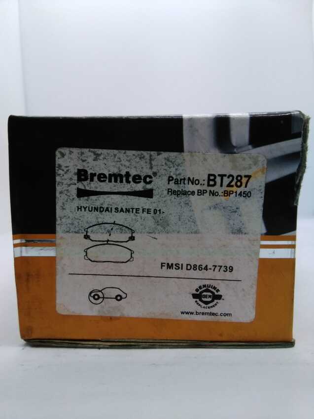 Bremtec Trade-Series Front Brake Pad Set For Hyundai Sante FE 2001-On 