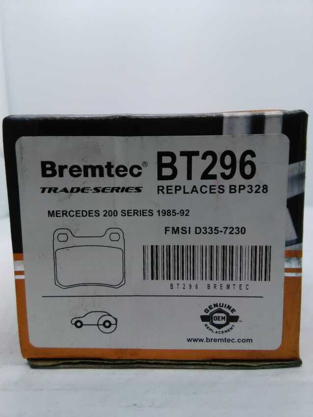 Bremtec Trade-Series Rear Brake Pad Set For Mercedes 200 Series 1985-92