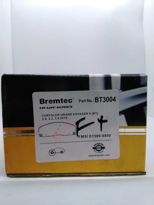 Bremtec Trade Front Brake Pad Set For Chrysler Grand Voyager V RT 2.8L/3.3L/3.8L