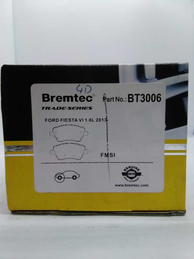 Bremtec Trade-Series Front Brake Pad Set For Ford Fiesta VI 1.6L 2013-On