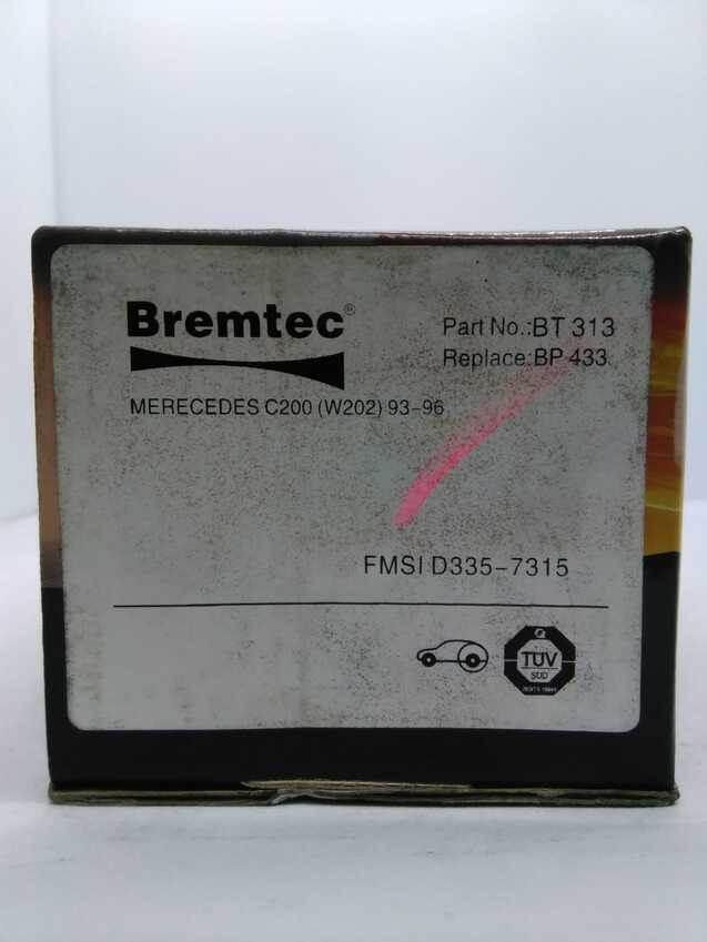 Bremtec Trade-Series Rear Brake Pad Set For Merecedes C200 W202 93-96