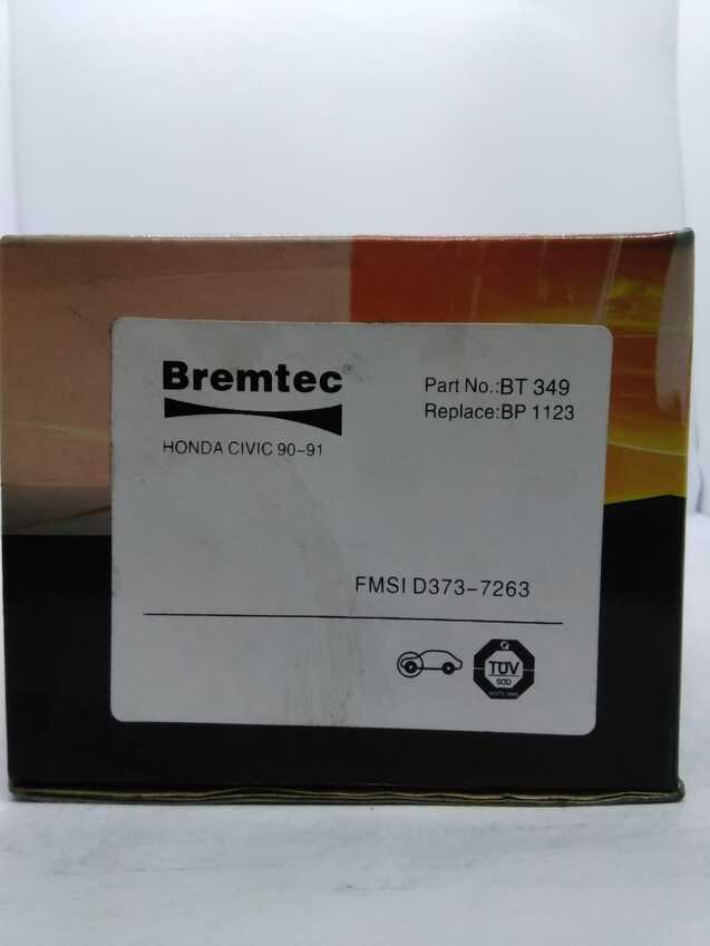 Bremtec Front Brake Pad Set For Honda CRX ED EE 1.6L 1987 - 1992