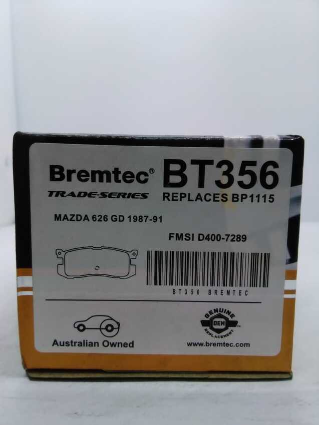 Bremtec Rear Brake Pad Set For Ford Telstar AT 2.0L/2.2L, AV 2.2L TX5 