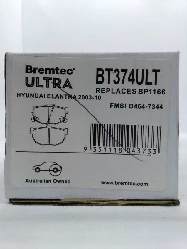 Bremtec Ultra Rear Brake Pad Set For Kia Cerato LD 2004-2009 