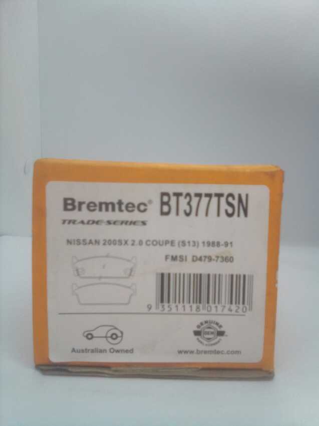 Bremtec Trade Line Disc Brake Pads - BT377TSN