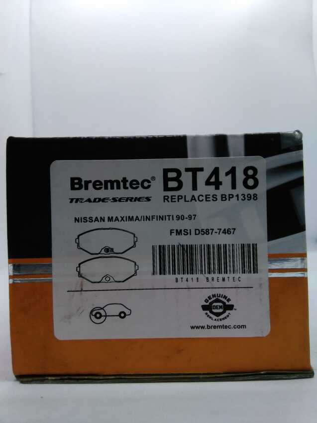 Bremtec Trade-Series Front Brake Pad Set For Nissan Maxima/Infiniti 90-97
