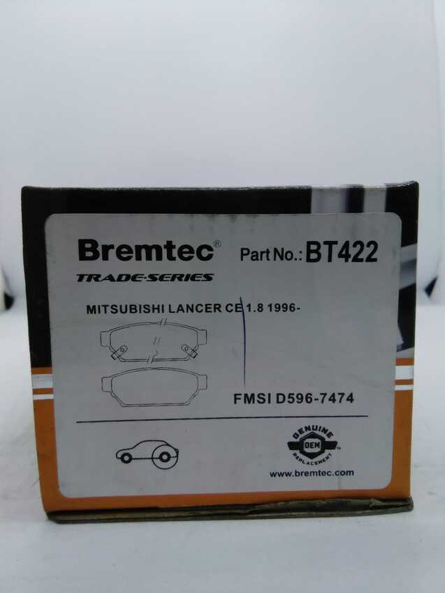 Bremtec Trade-Series Rear Brake Pad Set For Mitsubishi Colt RZ 1.5L 2015-On