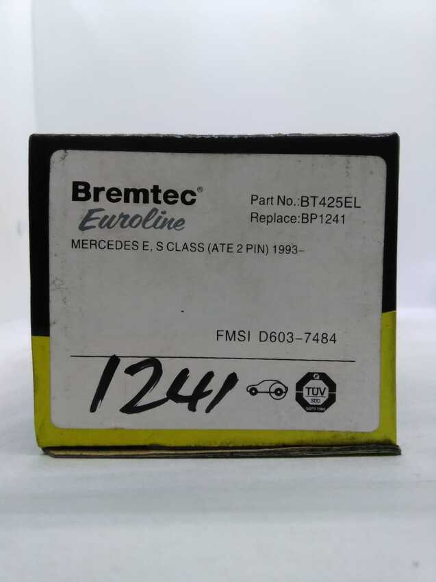 Bremtec Euroline Rear Brake Pad Set For Mercedes E, S Class Ate 2 Pin