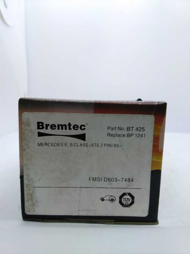 Bremtec Trade-Series Rear Brake Pad Set For Mercedes E, S Class Ate 2 Pin