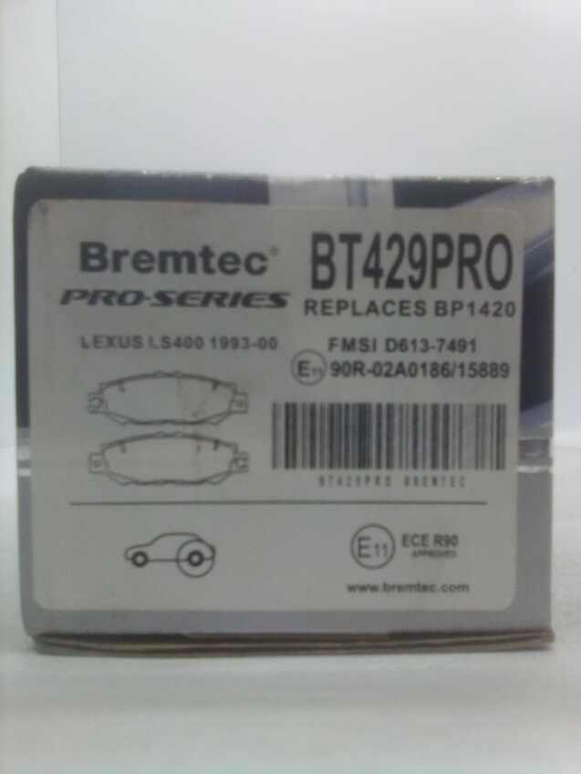 Bremtec Pro-Series Rear Brake Pad Set For Lexus LS400 1993-00