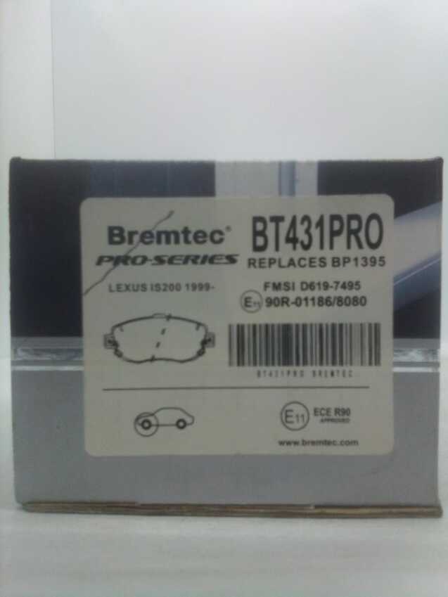 Bremtec Pro-Series Front Brake Pad Set For Lexus IS200 1999-On 