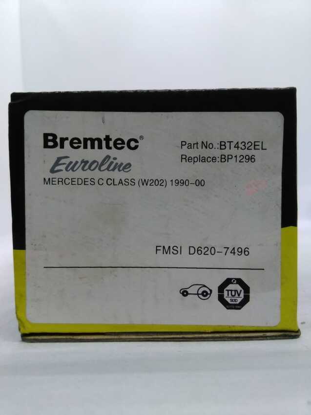 Bremtec Euroline Rear Brake Pad Set For Mercedes C Class W202 1990-00
