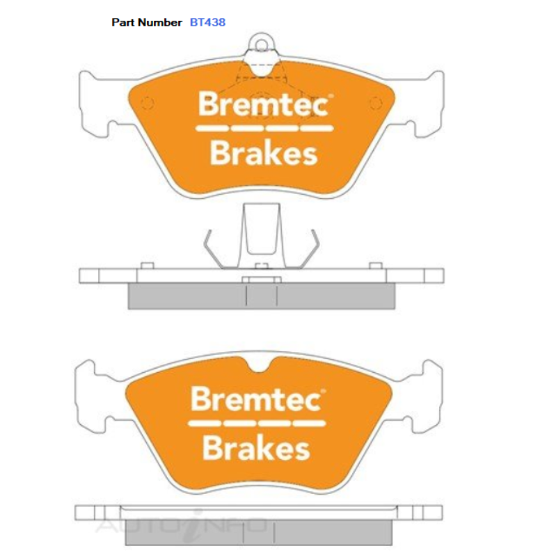 Bremtec Trade Line Brake Pad Set For Holden Calibra YE 2.0L C20XE, C25XE, C20NE