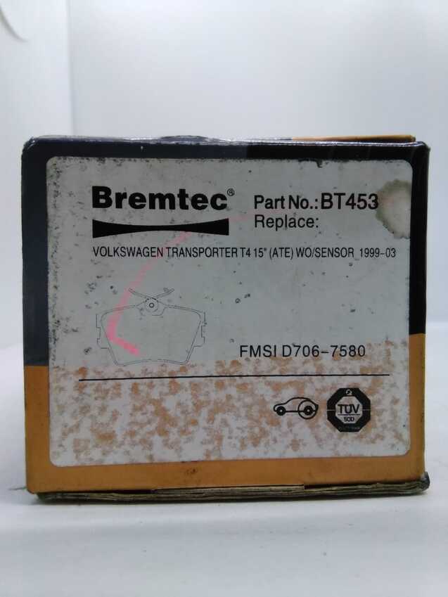 Bremtec Trade-Series Rear Brake Pad Set For Volkswagen Transporter T4 1999-03
