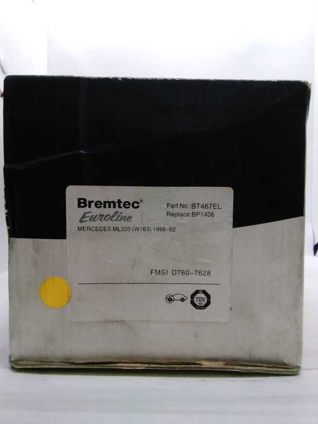 Bremtec Euroline Front Brake Pad Set For Mercedes-Benz M-Class [W163] ML 270-430