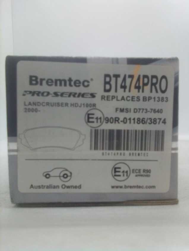 Bremtec Pro-Series Rear Brake Pad Set For Landcruiser HDJ100R 2000-On