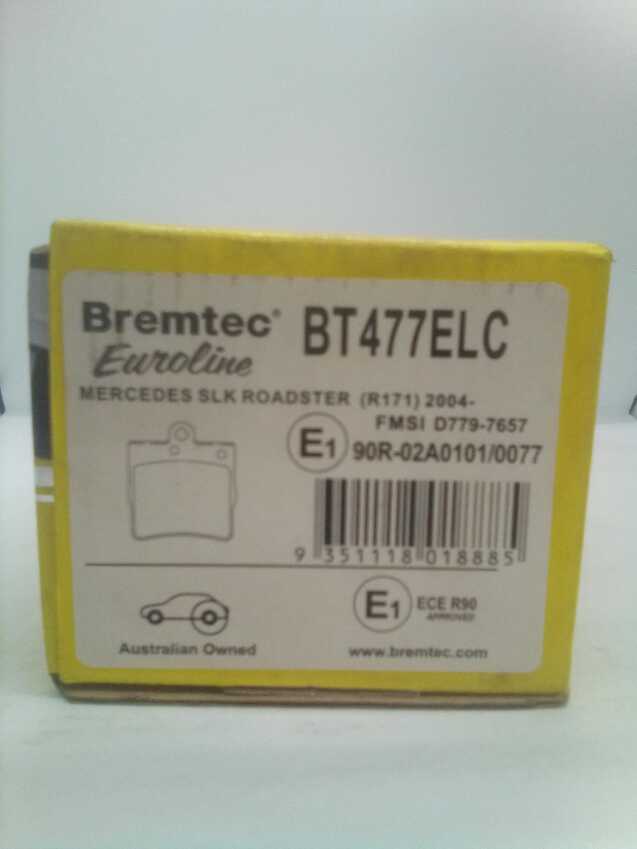 Bremtec Euroline Ceramic Rear Brake Pad For Chrysler Crossfire / Mercedes-Benz