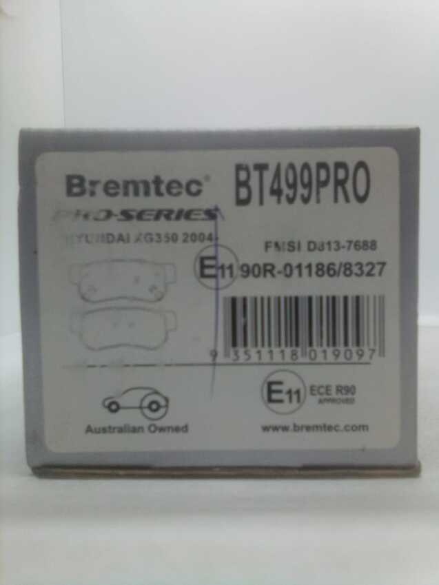 Bremtec Pro-Series Rear Brake Pad Set For Hyundai XG350 2004-On