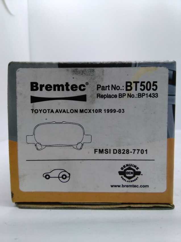 Bremtec Trade-Series Rear Brake Pad Set For Toyota Avalon MCX10R 1999-03 