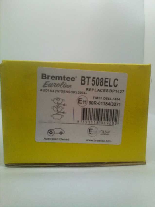 Bremtec Euroline Front Brake Pad Set For Skoda Superb [3U4] 2.8 V6 2001 - 2008