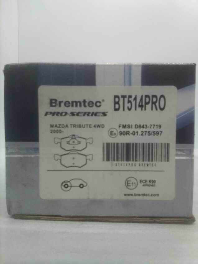 Bremtec Pro-Series Front Brake Pad Set For Mazda Tribute 4Wd 2000-On 