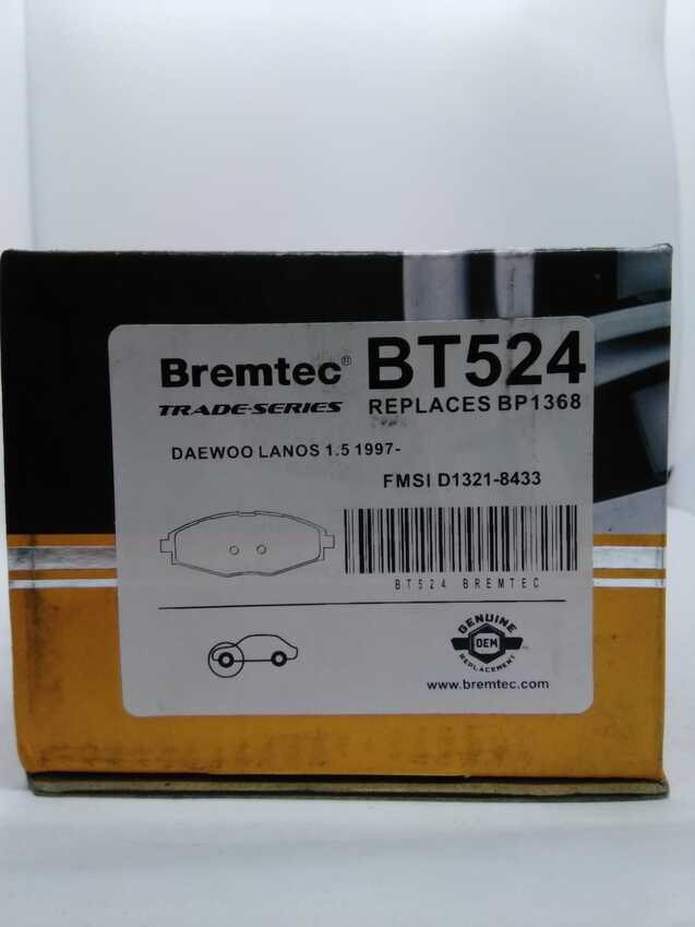 Bremtec Trade-Series Front Brake Pad Set For Daewoo Lanos 1.5L 1997-On