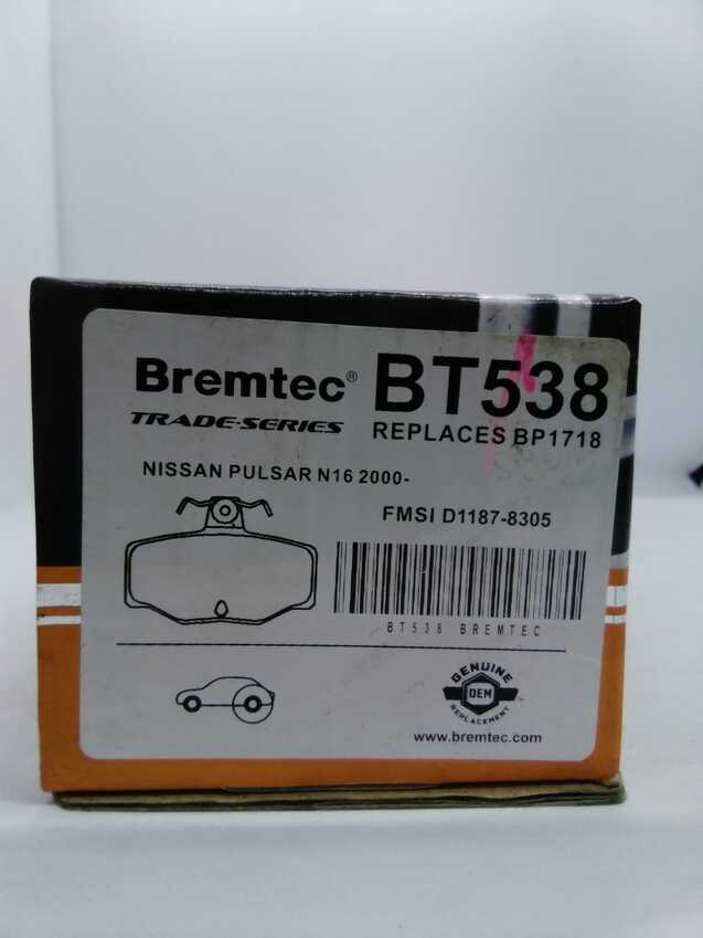 Bremtec Trade-Series Rear Brake Pad Set For Nissan Pulsar N16 2000-On