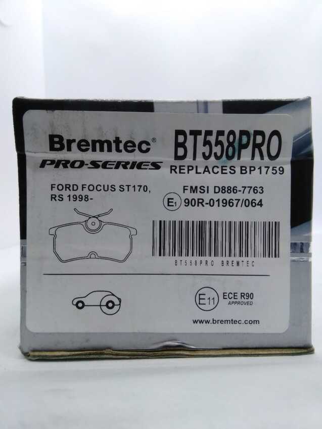 Bremtec Pro-Series Rear Brake Pad Set For Ford Focus ST170, RS 1998-On 