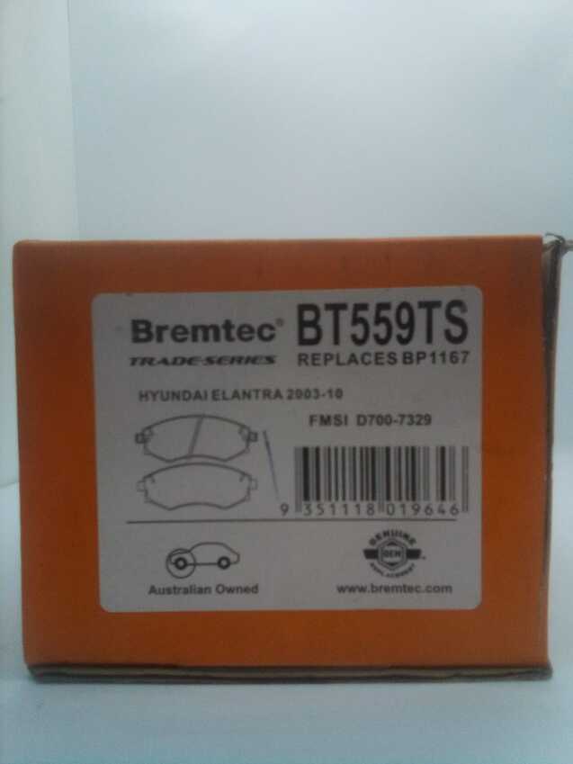 Bremtec Front Brake Pad Set For Ssangyong Korando KJ 2.9L TD 1996 - 2007