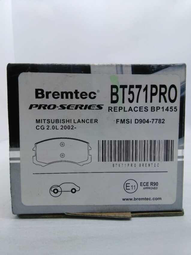 Bremtec Pro-Series Front Brake Pad Set For Mitsubishi Lancer CG 2002-On 