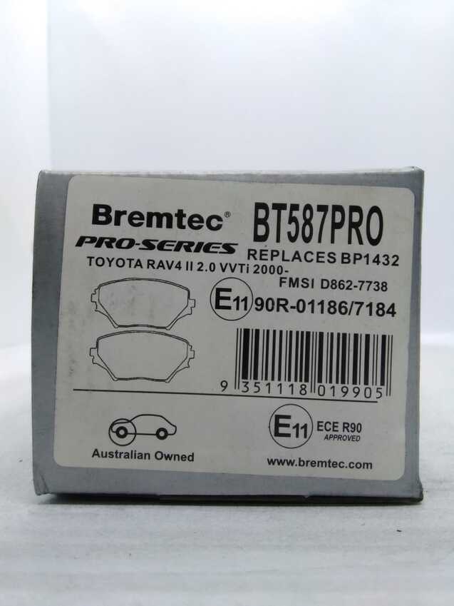 Bremtec Pro-Series Front For Toyota Rav4 II 2.0L VVTi 2000-On 