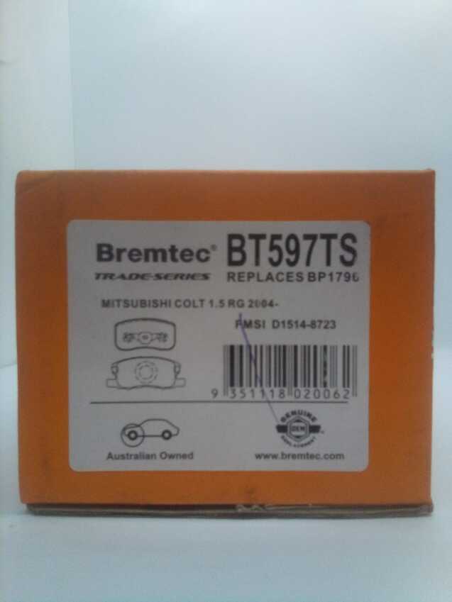 Bremtec Trade-Series Front Brake Pad Set For Mitsubishi Colt RG 1.5L