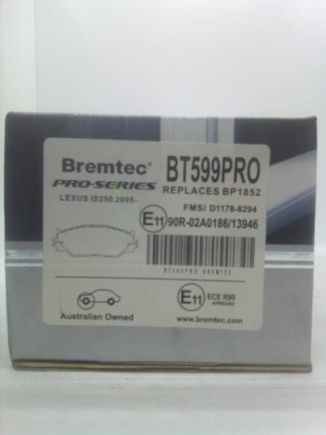 Bremtec Pro-Series Front Brake Pad Set For Lexus IS220 2005-On 