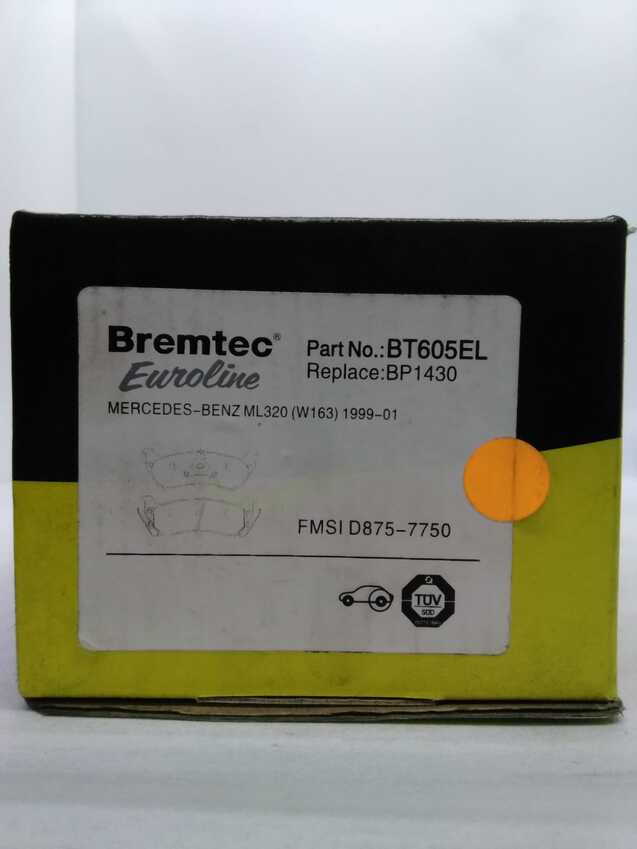 Bremtec Euroline Rear Brake Pad Set For Mercedes-Benz M-Class [W163] ML 270-430 