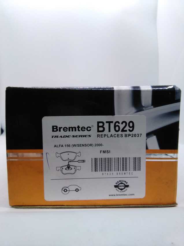 Bremtec Trade-Series Front Brake Pad Set For Alfa 156 (W/Sensor) 2000-On