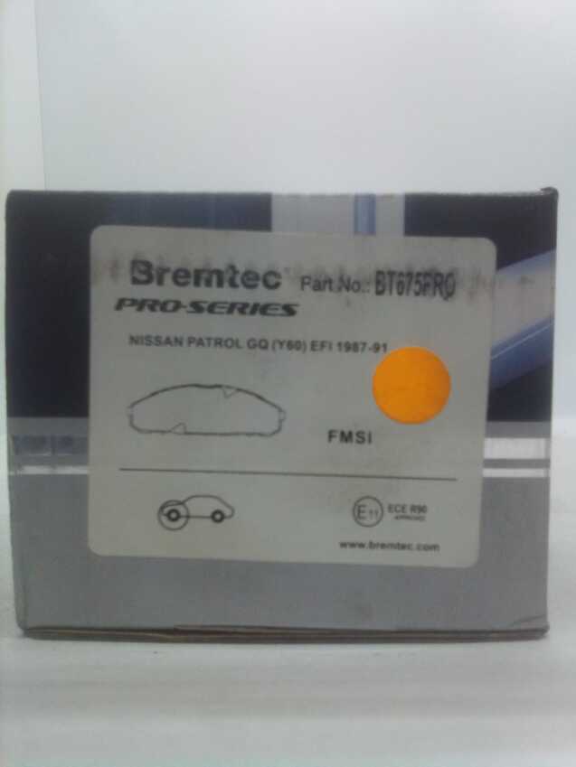 Bremtec Pro-Series Front Brake Pad Set For Nissan Patrol GQ (Y60) Efi 1987-91