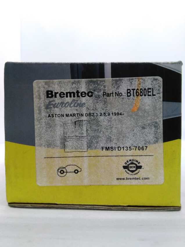 Bremtec Euro Line Ceramic Disc Brake Pads - BT680EL
