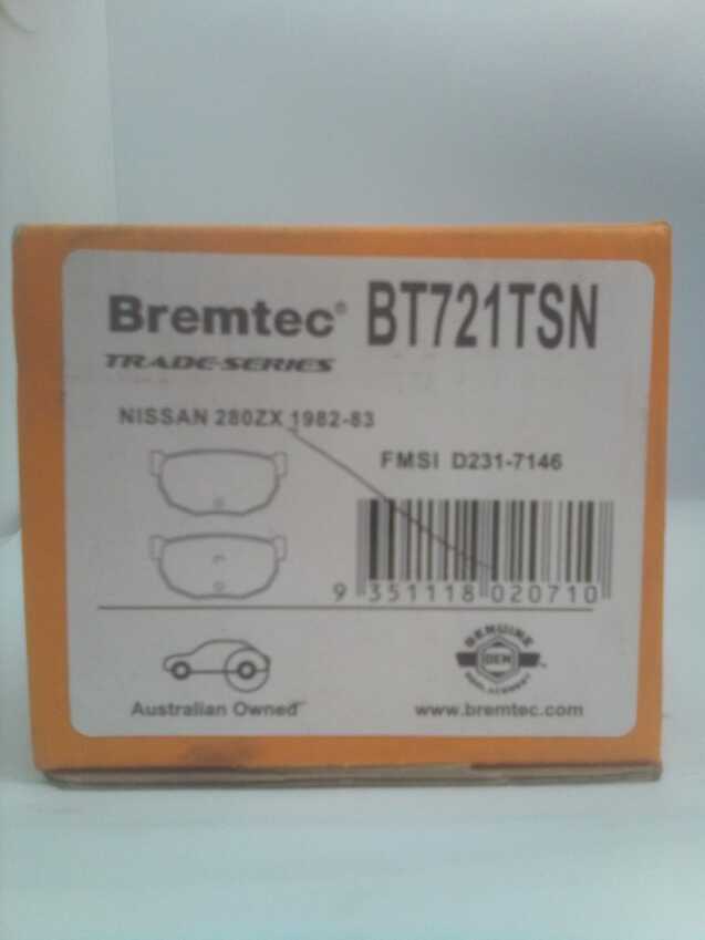 Bremtec Trade Line Disc Brake Pads - BT721TSN