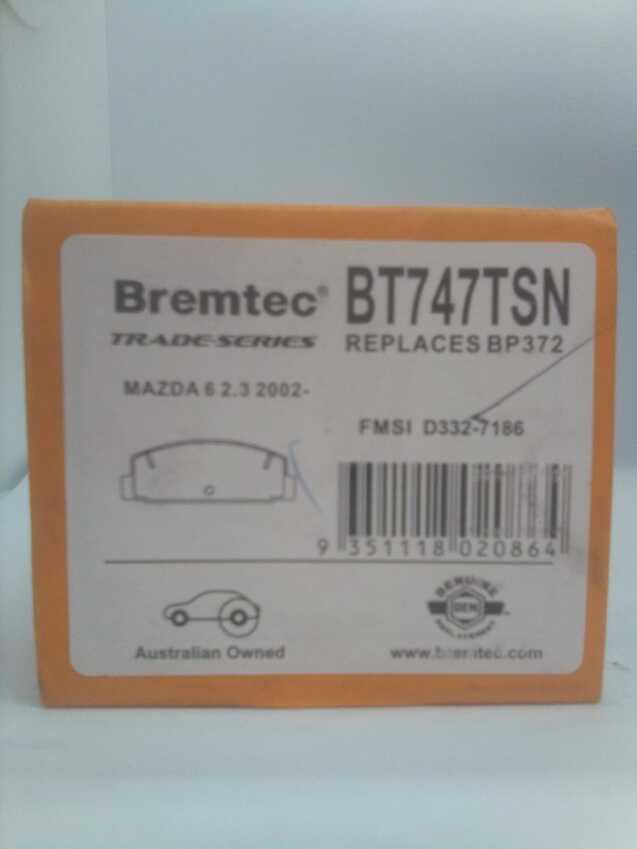 Bremtec Trade-Series Rear Brake Pad Set For Mazda 626 [GF GW] 2.0L