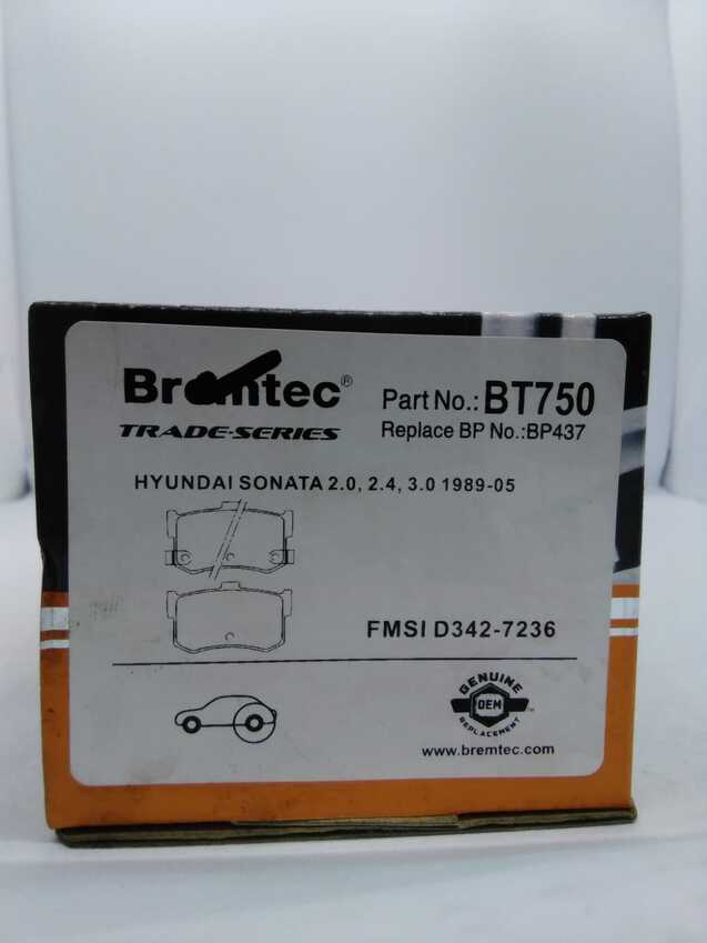 Bremtec Trade-Series Rear Brake Pad Set For Hyundai Sonata 2.0L/2.4L/3.0L