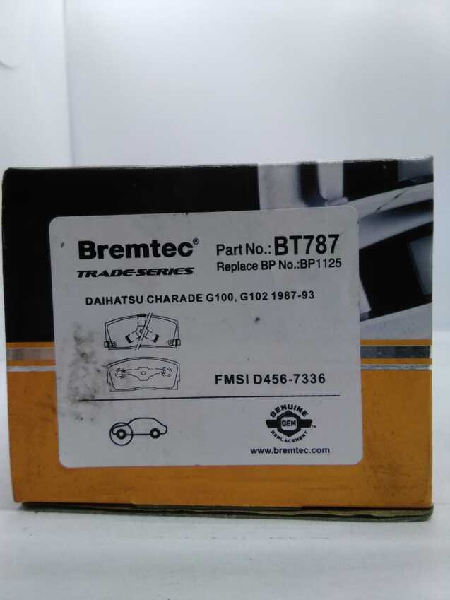 Bremtec Front Brake Pad Set For Daihatsu Charade  [G100 G101 G102] 1.0L/1.3L