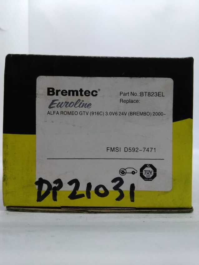 Bremtec Euroline Ceramic Brake Pad - BT823EL