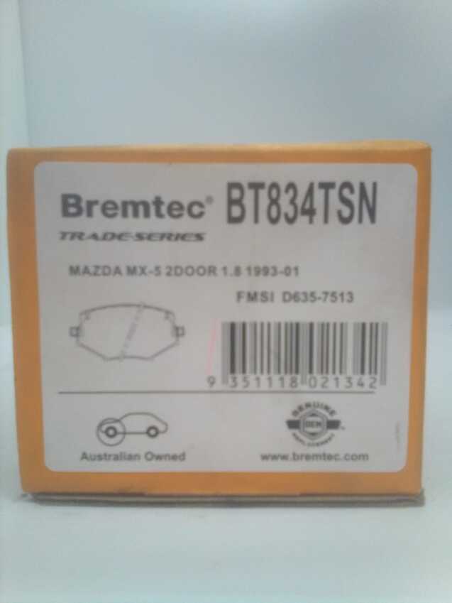 Bremtec Trade Line Disc Brake Pads - BT834TSN