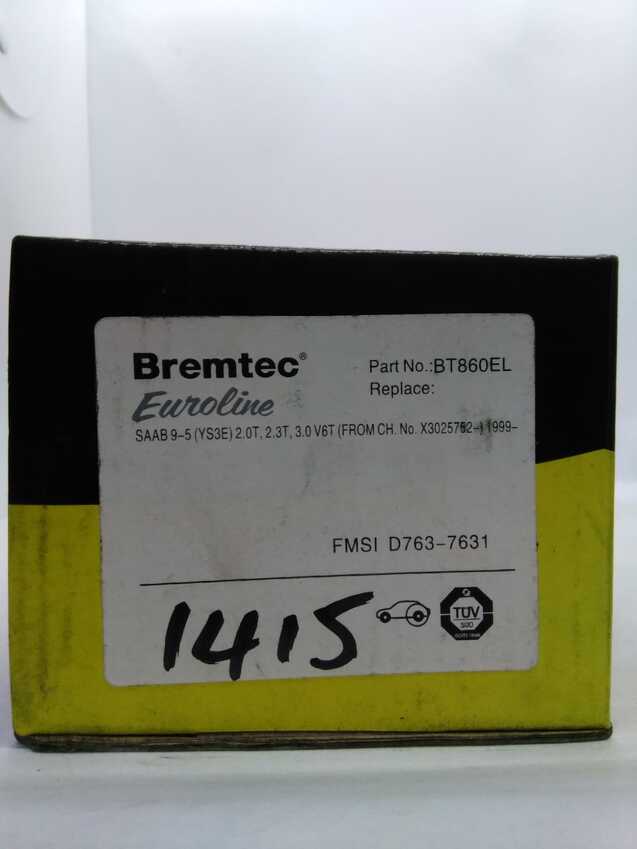 Bremtec Euro Line Ceramic Disc Brake Pads - BT860EL