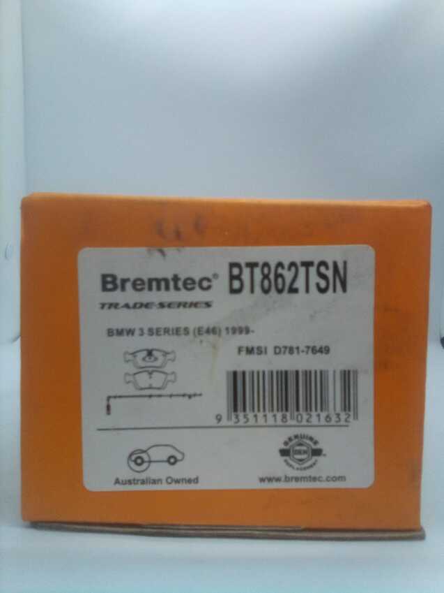 Bremtec Trade Line Disc Brake Pads - BT862TSN