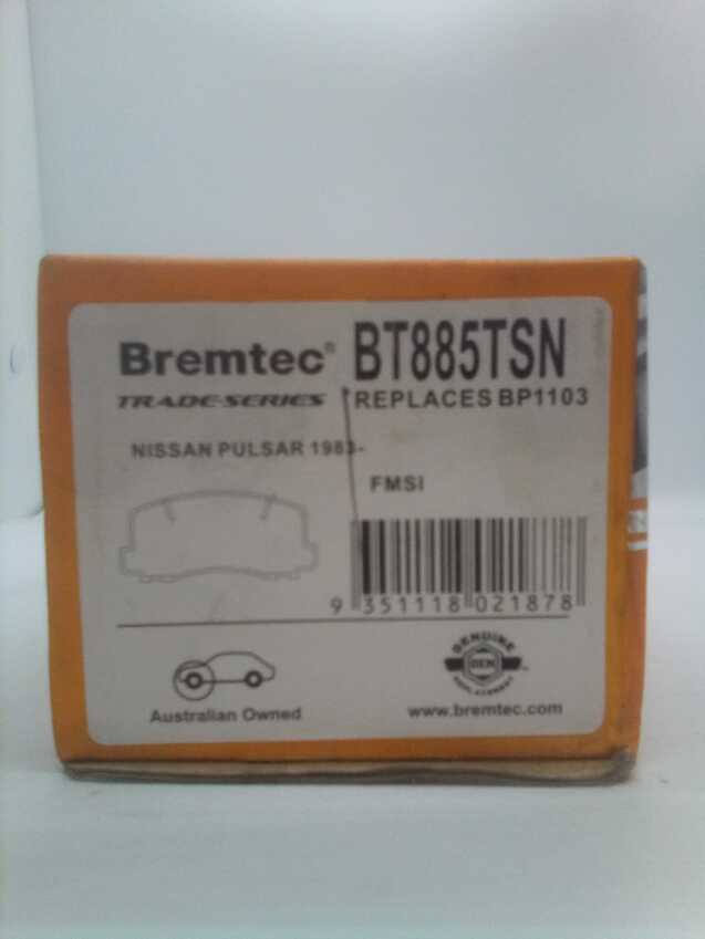 Bremtec Trade Series Front Brake Pad Set For Holden Nova LF 1.4L/1.6L