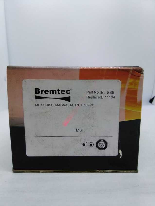 Bremtec Rear Brake Pad Set For Nissan Pulsar N12 1.3L/1.5L 1983 - 1987