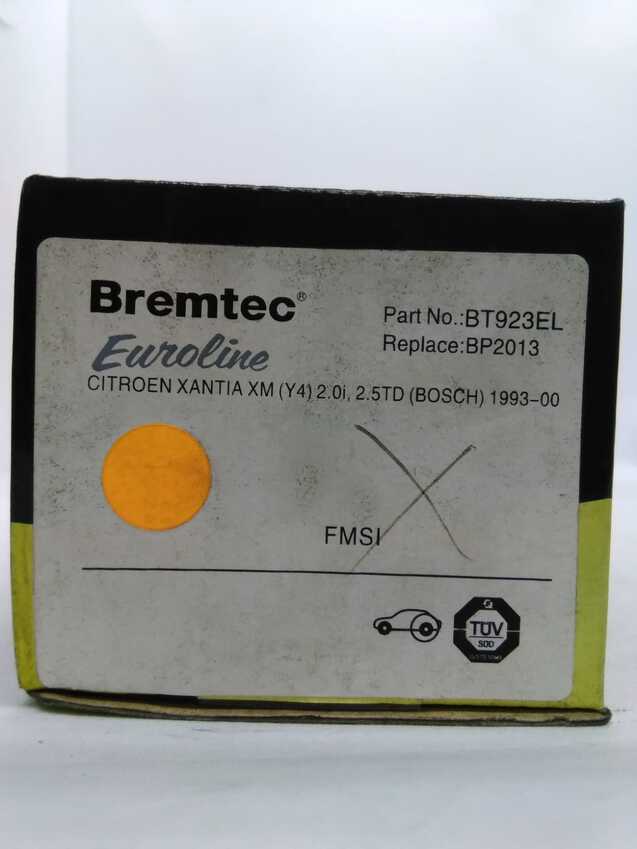 Bremtec Euroline Rear Brake Pad Set For Citroen Xantia 1998-2001