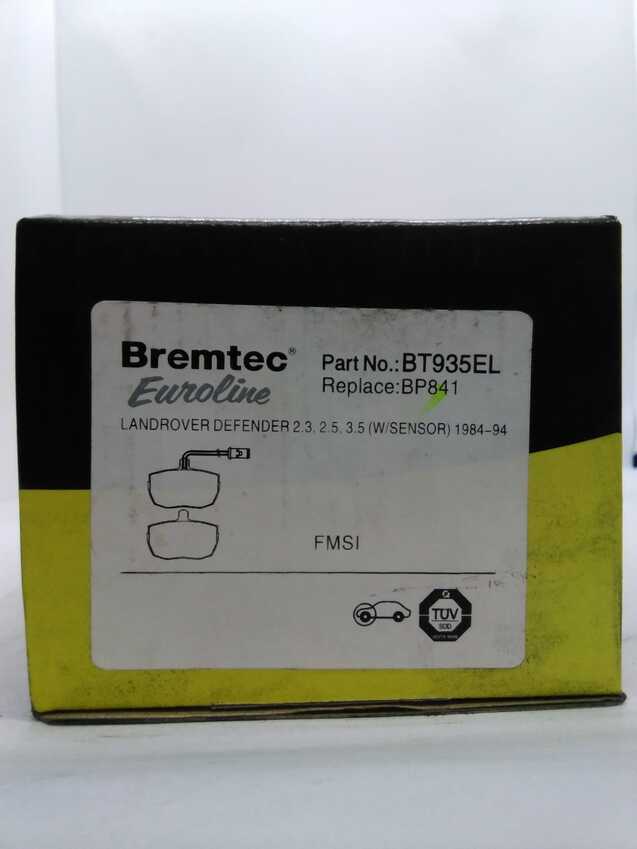 Bremtec Euro Line Ceramic Disc Brake Pads - BT935EL