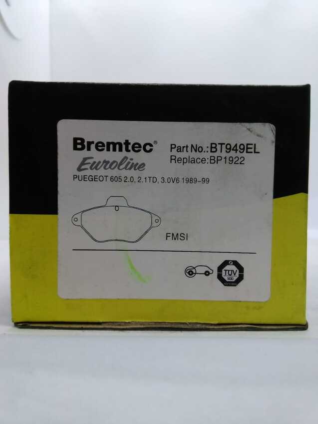 Bremtec Euroline Front Brake Pad Set For Citroen Xantia 1998-2001